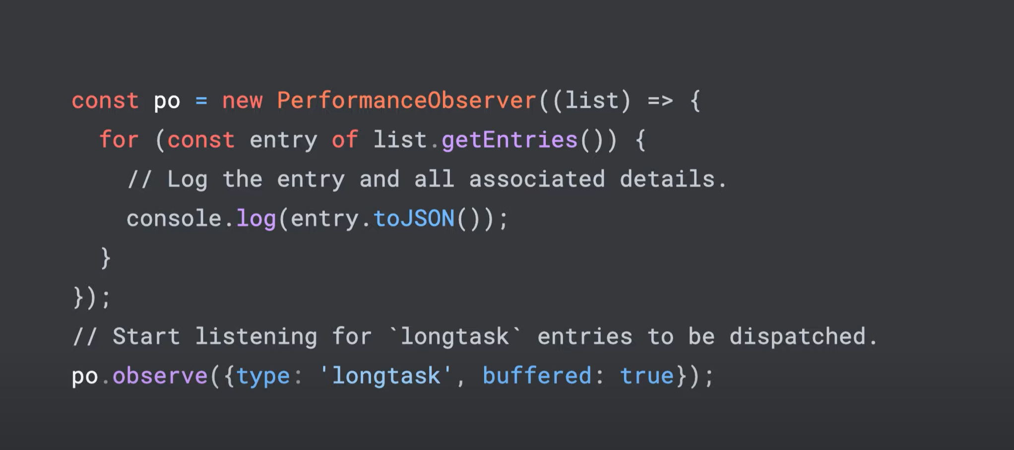 Abfrage langer Tasks im Browser per JavaScript