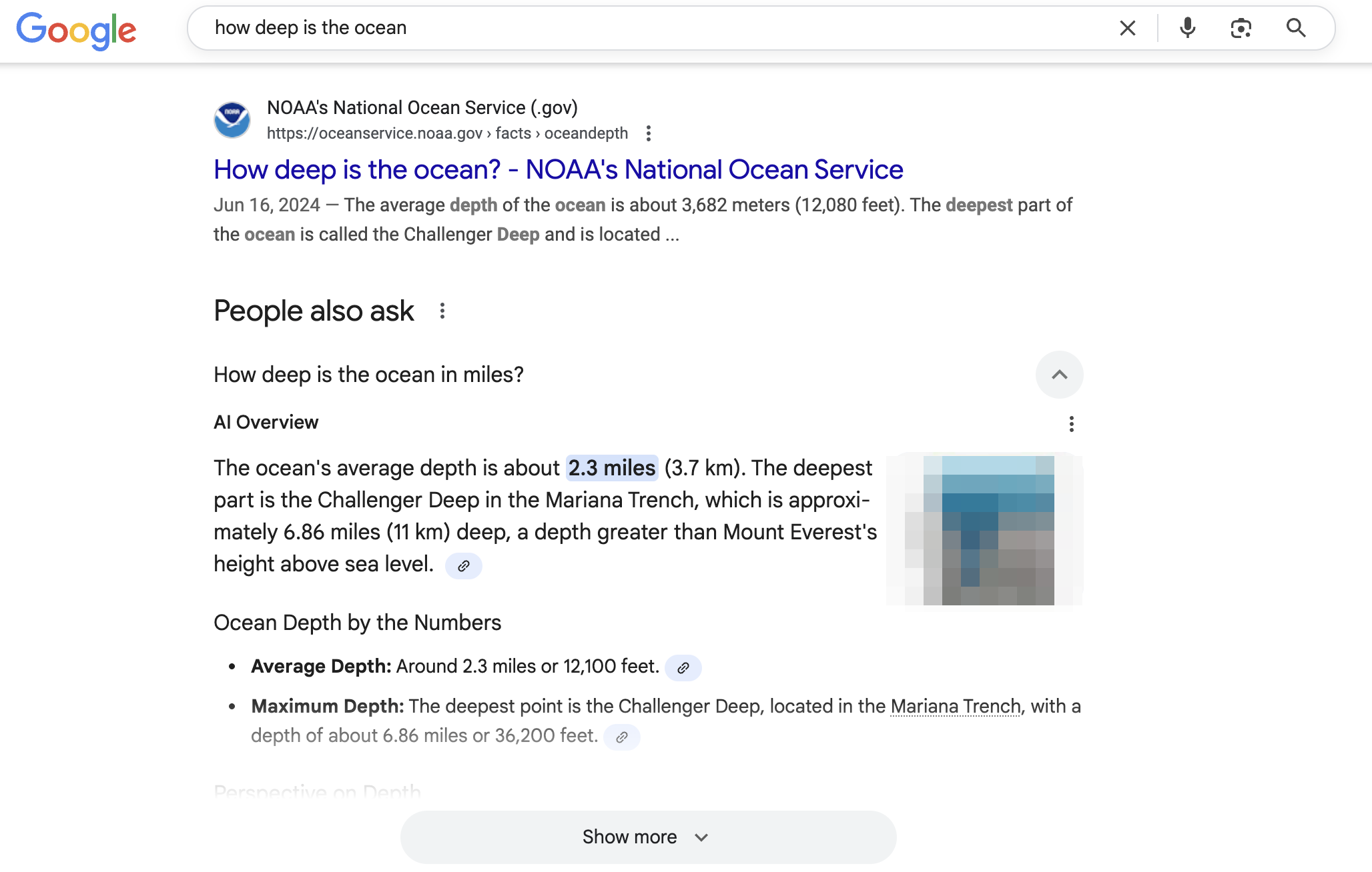 Google AI Overview englisch in 'People also ask'