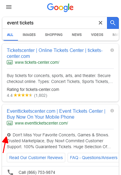 Google-Test mit AMP-Label für Ads