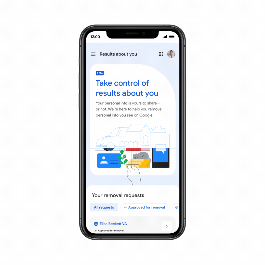 Google App: Beantragen des Löschens persönlicher Daten