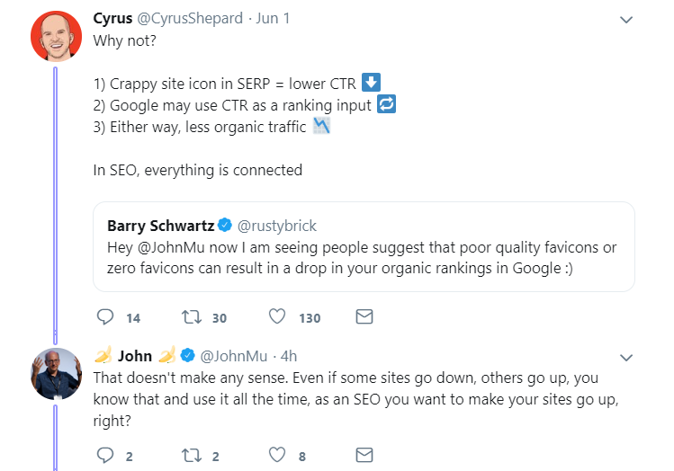 Google: keine Auswirkungen von Favicons auf die Rankings 