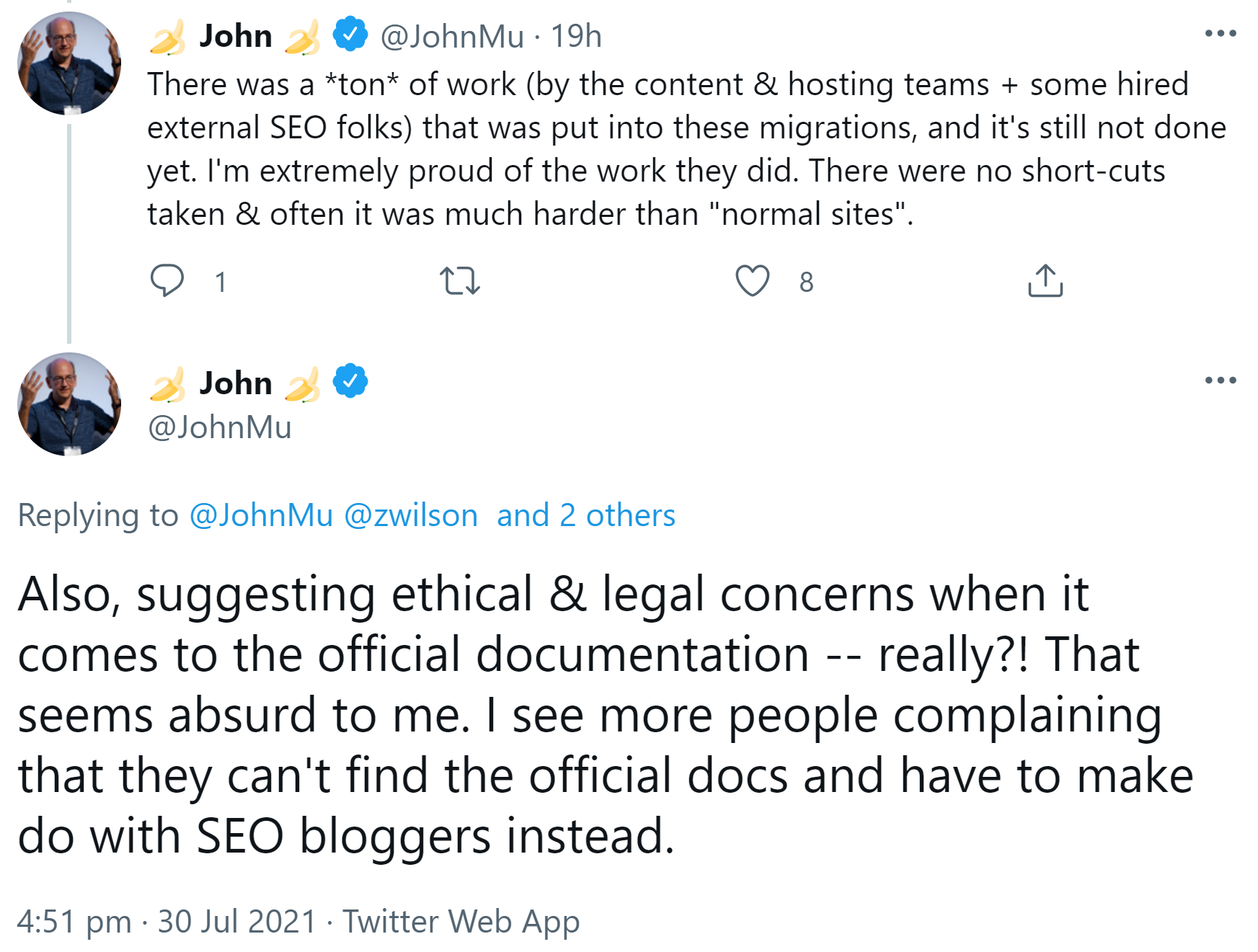 Google: ethische und rechtliche Bedenken wegen Bevorzugung offizieller Google-Dokumentation sind 'absurd'