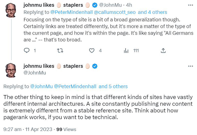Google: Bei Links sind die linkgebende Seite und ihre Position auf der Website wichtig