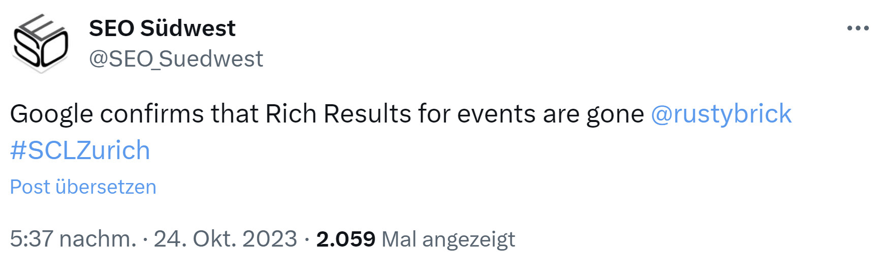 Google bestätigt: Rich Results für Events werden nicht mehr ausgespielt