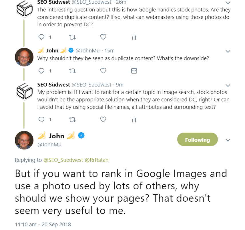 Google Bildersuche: Sind Stock Photos Duplicate Content?