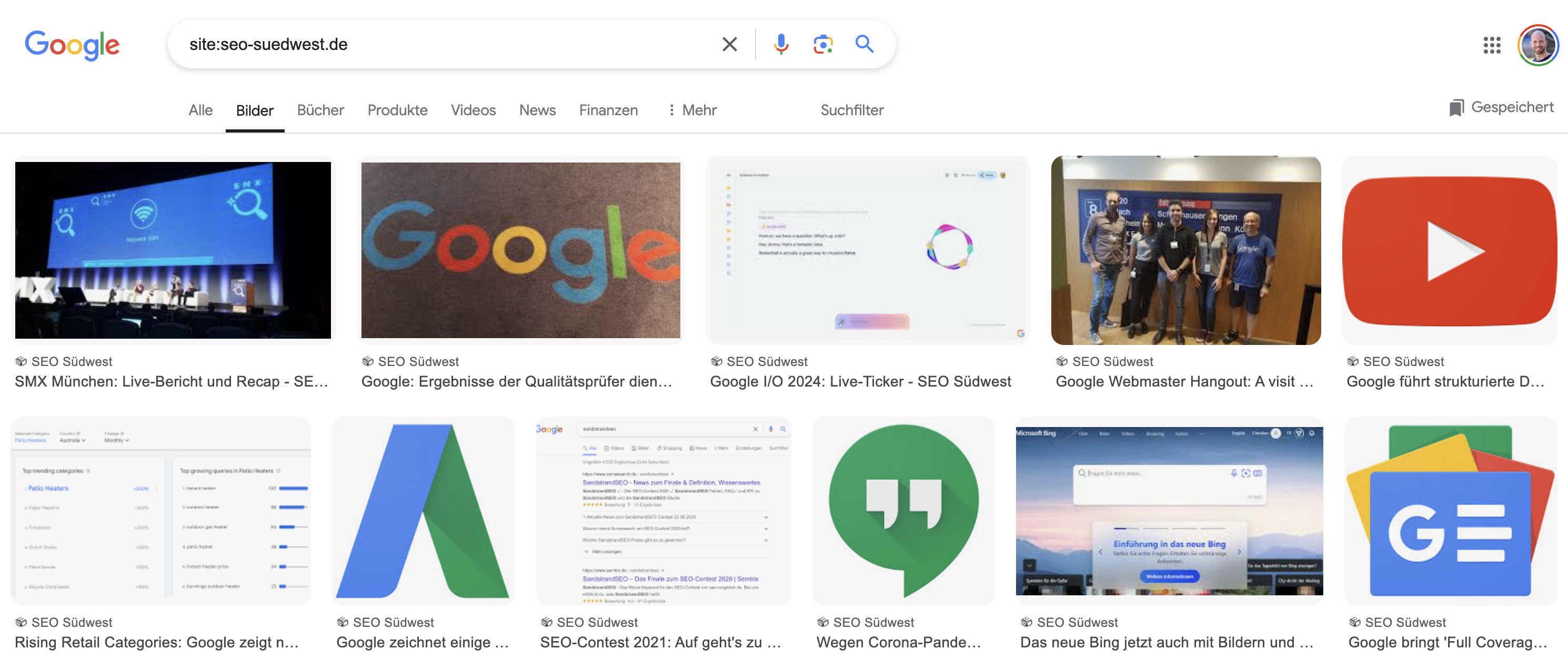 Google Bildersuche: Site-Operator funktioniert jetzt auch wieder ohne Suchbegriff