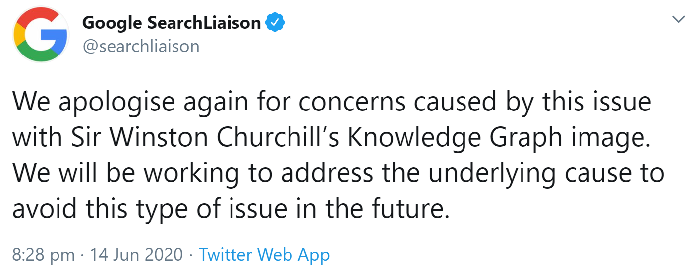 Google bittet um Entschuldigung wegen des Problems mit Churchhill-Foto
