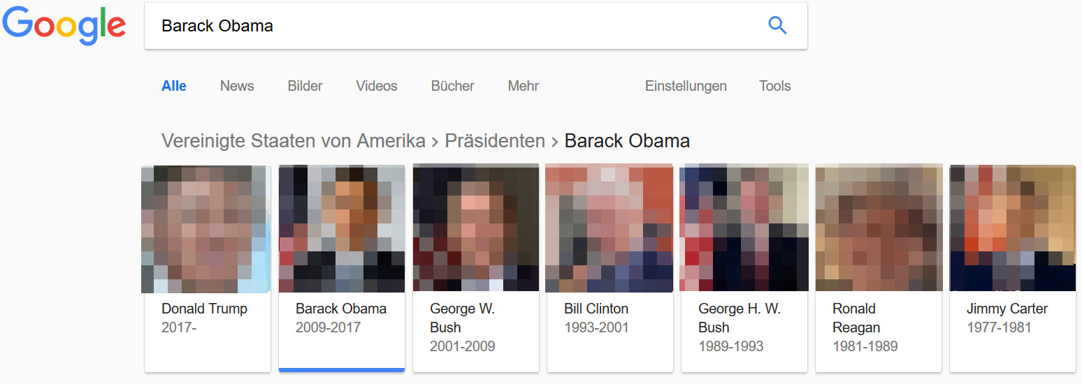 Google: Breadcrumb auf SERP nach Auswahl eines Treffers