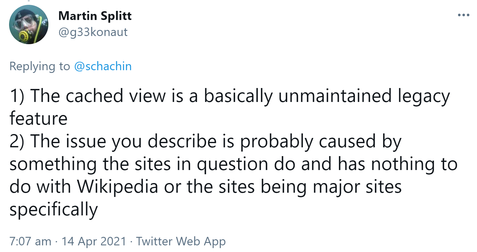 Google: Cache-Version wird es wohl nicht mehr lange geben