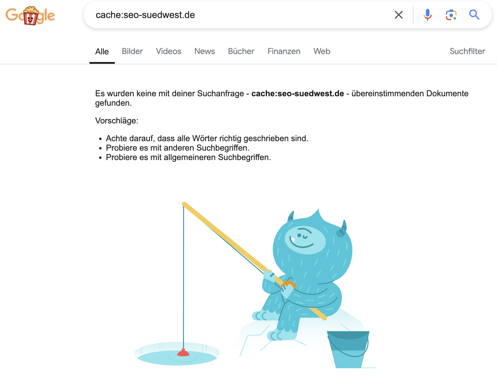 Google Cache: kein Ergebnis
