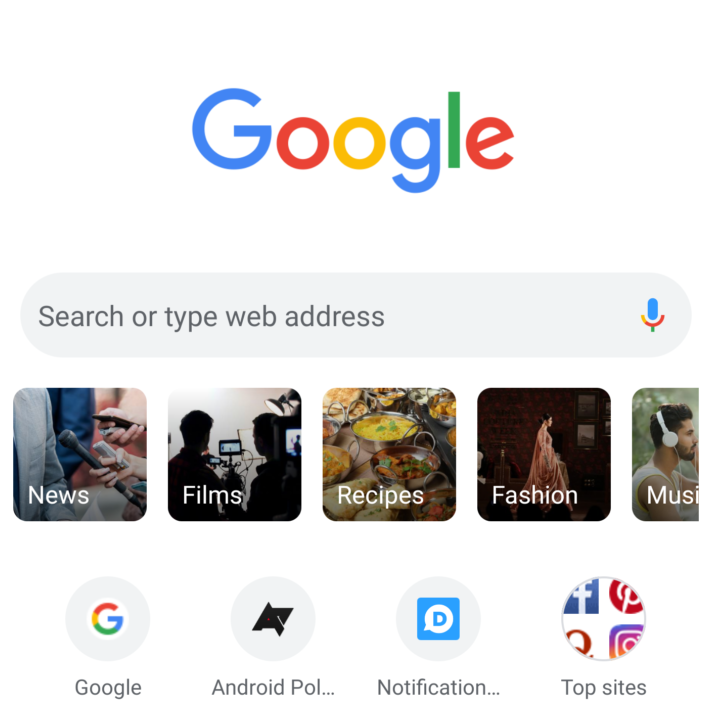 Google Chrome: Query Tiles