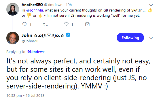Google: Client Side Rendering für SPAs kann funktionieren