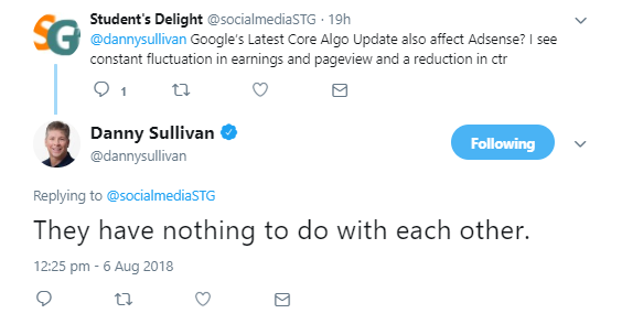 Google: kein Zusammenhang zwischen Core-Update und Veränderungen bei AdSense