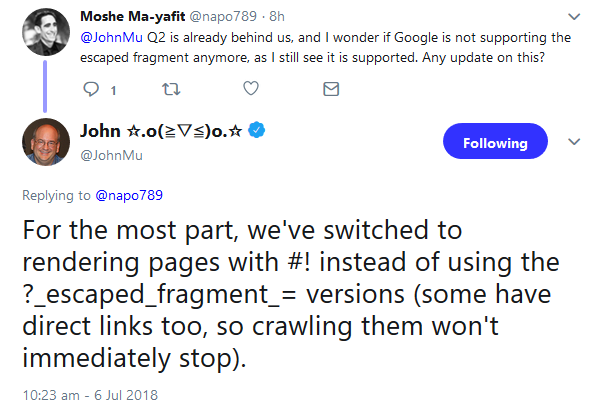 Google crawlt Hashbang-URLs