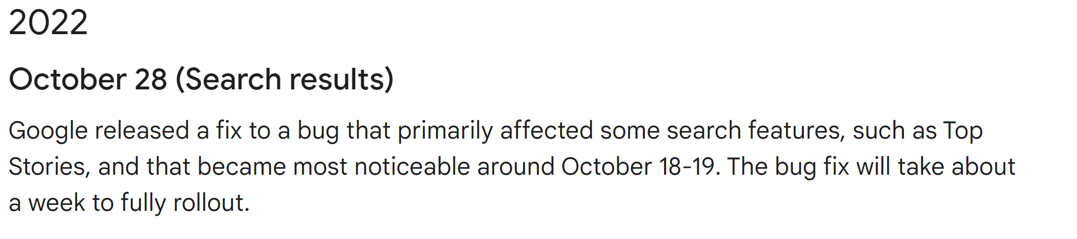 Google Data Anomalies Page: Fehler betrifft verschiedene Suche-Features