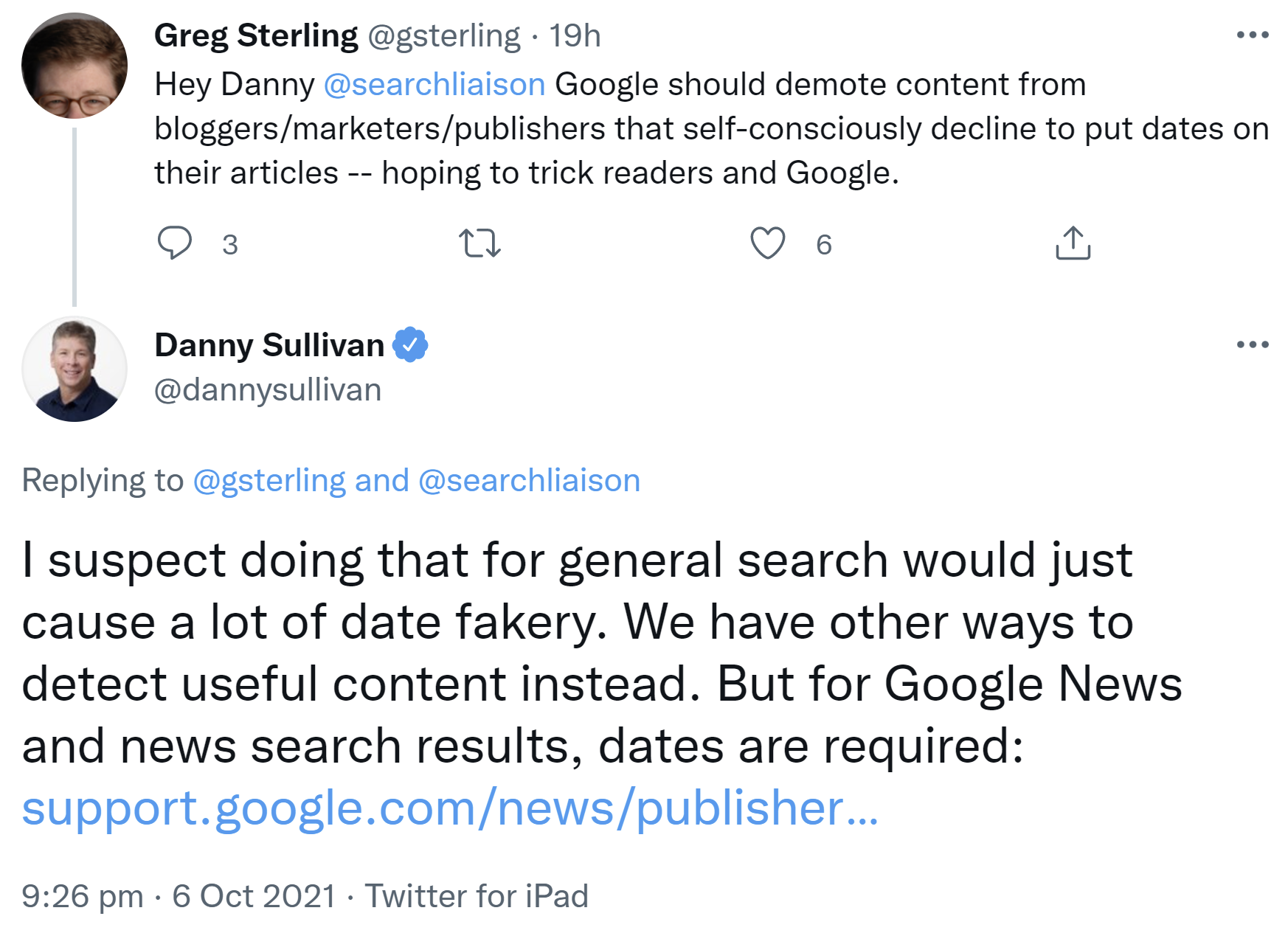 Google: Datum für Beiträge in der Websuche weiter nicht zwingend