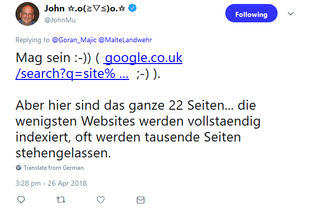 Google: Die wenigsten Seiten werden vollständig indexiert