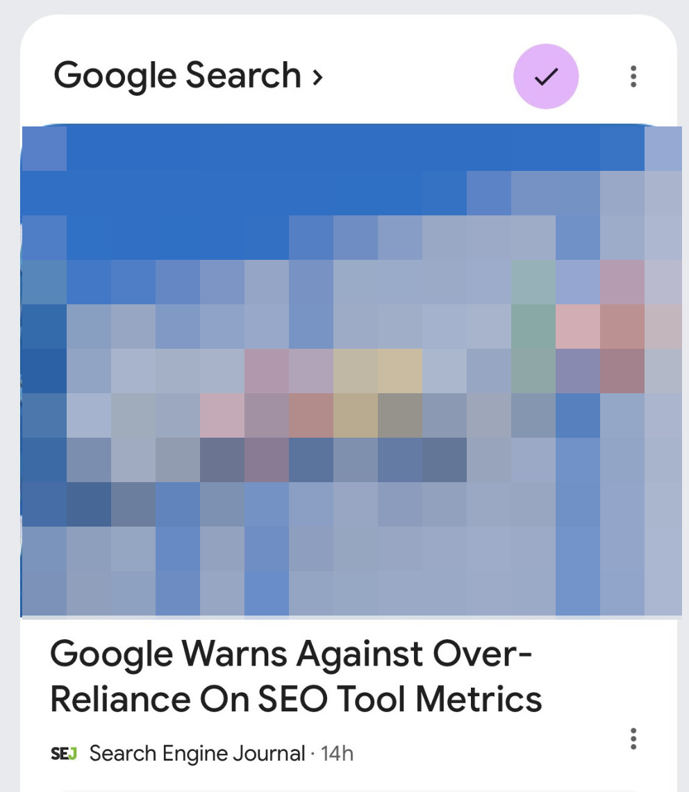 Google Discover: gefolgtes Thema