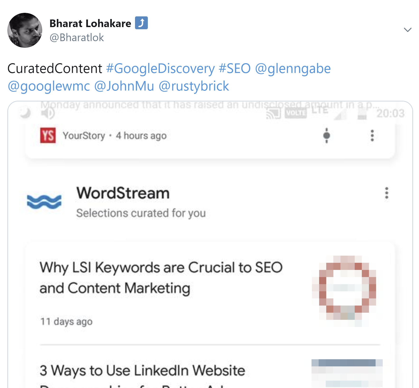 Google Discover: kuratierte Inhalte