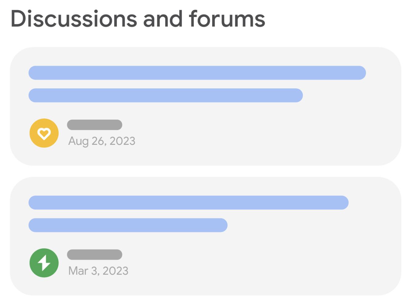 Discussions and Forums