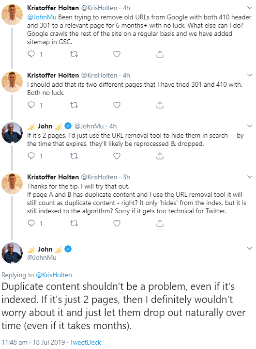 Google: Duplicate Content bei wenigen Seiten kein Problem