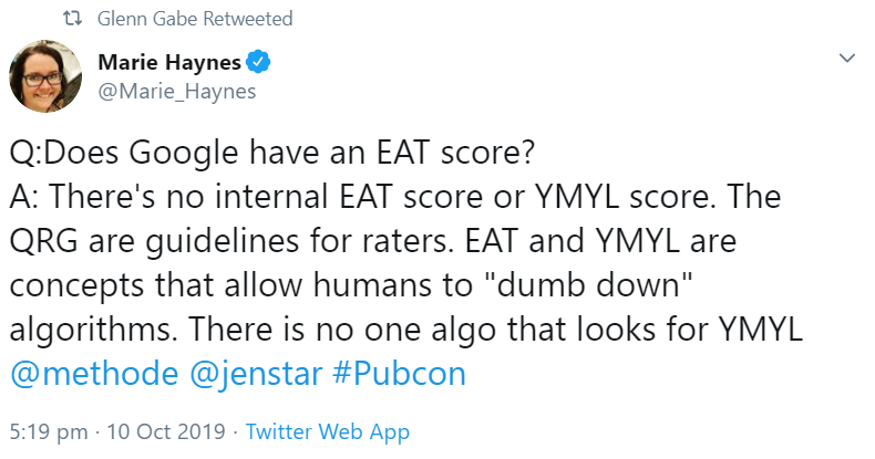 Google: EAT als Begriff dient der Vereinfachung