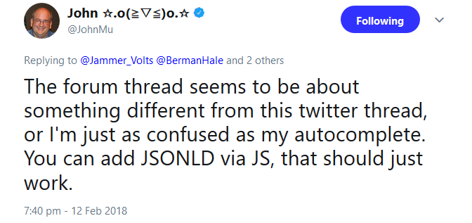 Google erkennt strukturierte Daten im JSON-LD-Format, die per JavaScript gesetzt werden