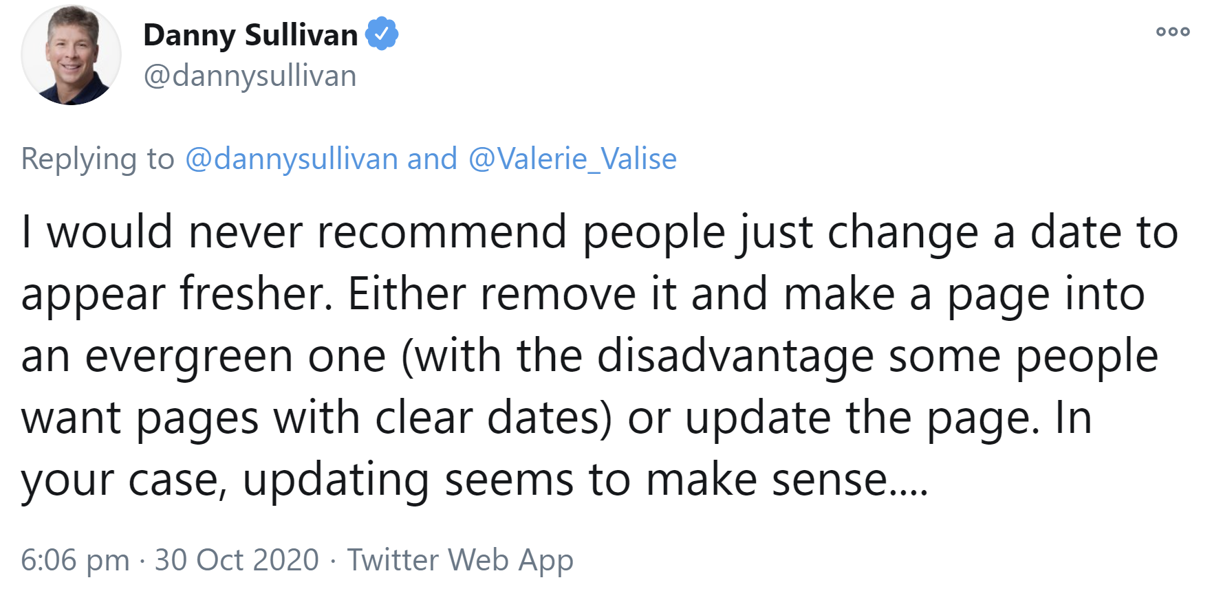 Google: Erstellungsdatum entfernen oder Artikel aktualisieren