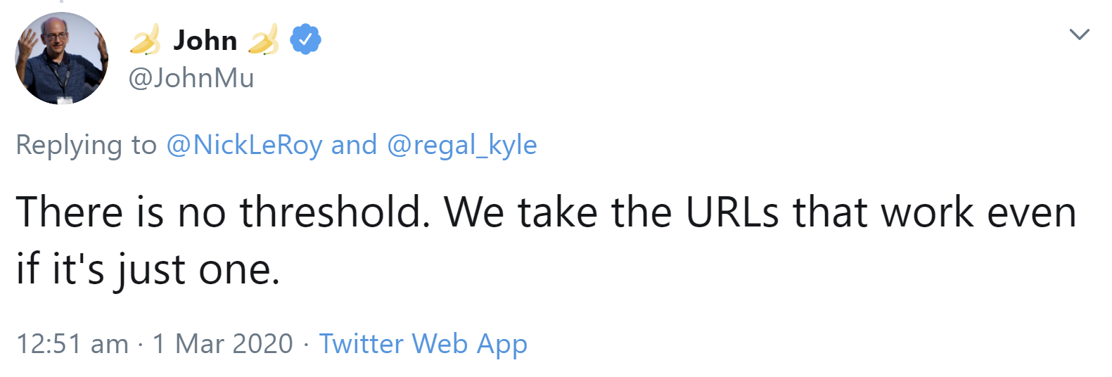 Google: Auch eine einzige funktionierende URL in einer Sitemap kann verarbeitet werden