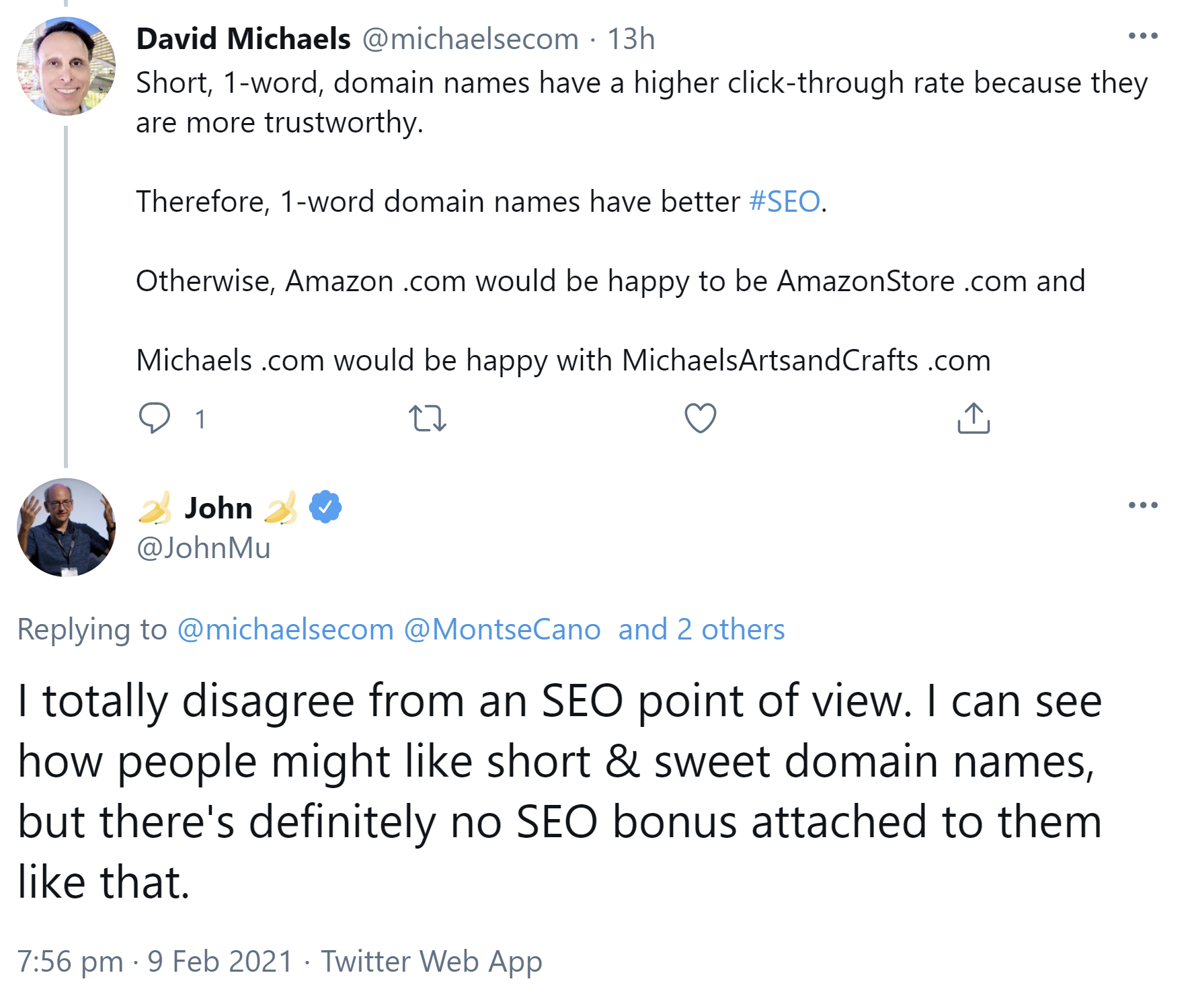 Google: kein SEO-Bonus für kurze Domainnamen