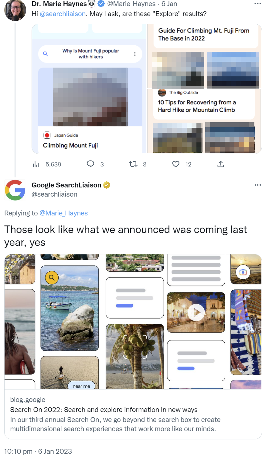 Google: Explore ist live