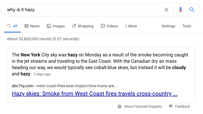 Google: Featured Snippet mit lokal unterschiedlichen Inhalten