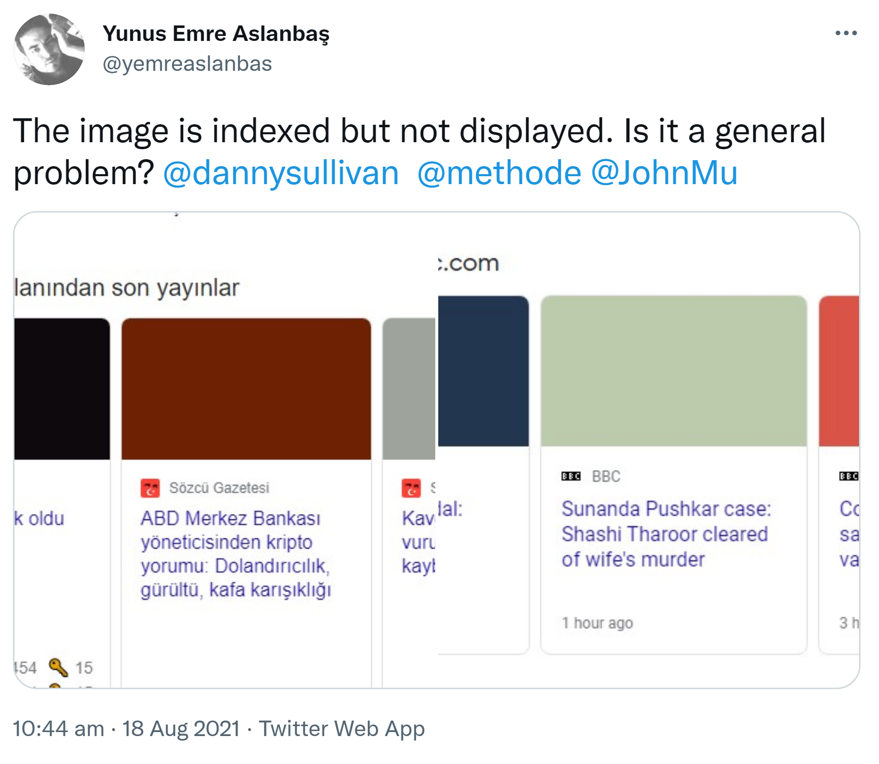 Google: Fehler in Top Stories