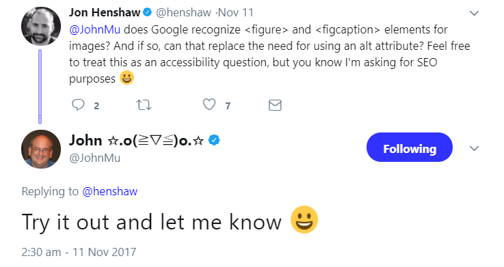 Wie geht Google mit figure und figcaption um?