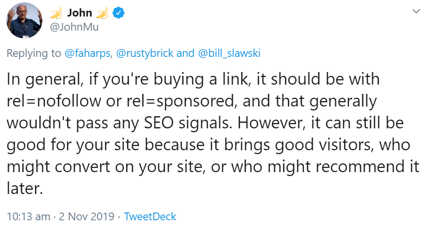 Google: Gekaufte Links können Vorteile bringen