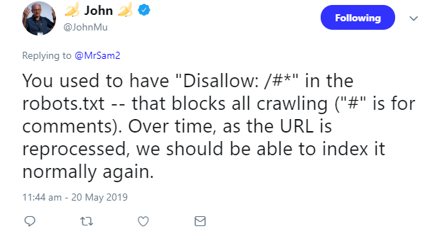 Google: Hashes in robots.txt dienen zur Kennzeichnung von Kommentaren