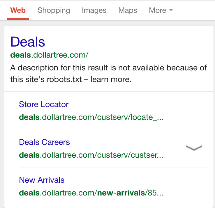 Google: Hinweis auf gesperrte robots.txt