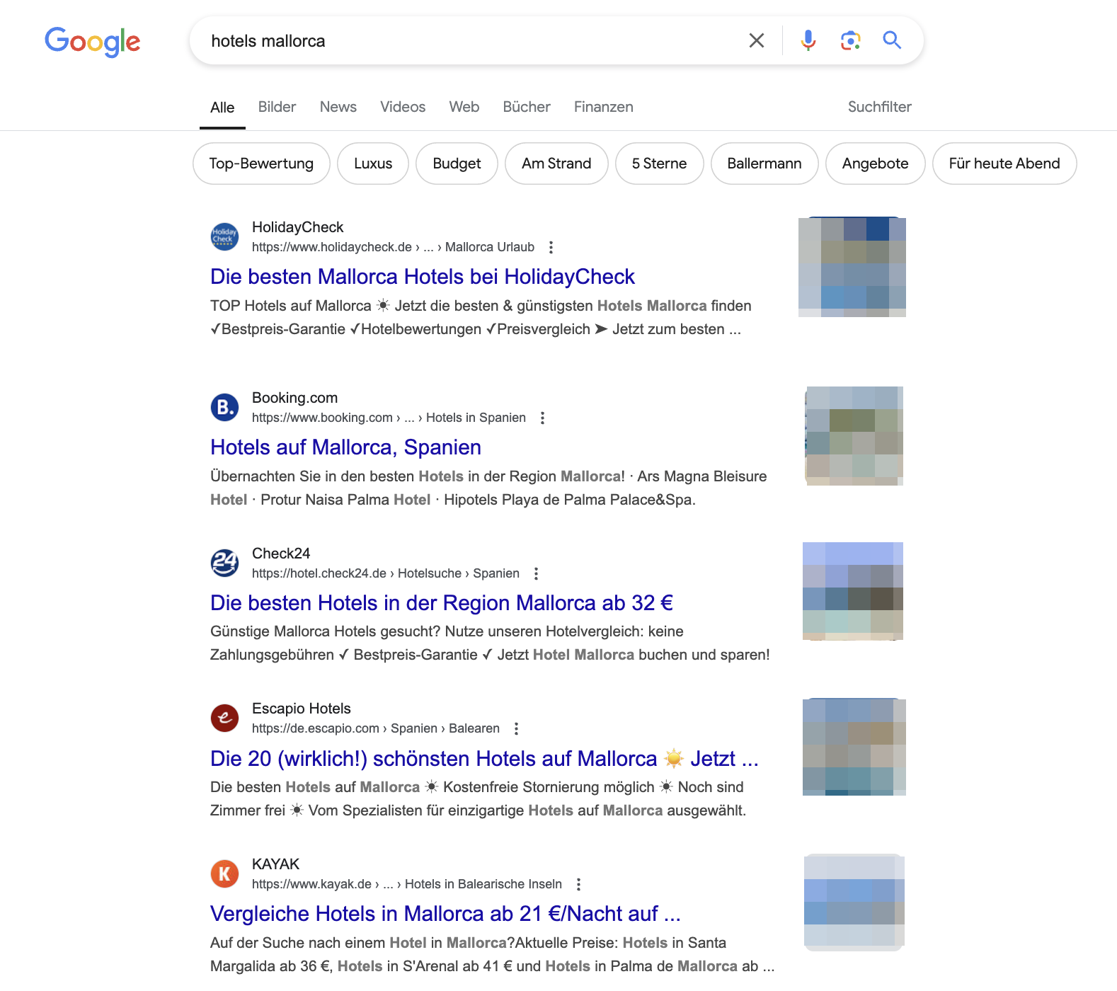 Google-Ergebnisse für 'Hotels Mallorca'