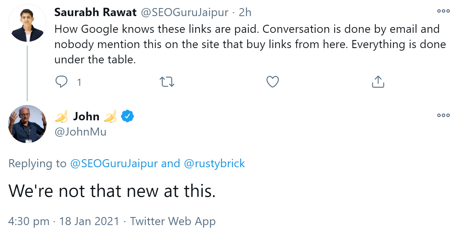 Google ist laut eigener Aussage erfahren im Erkennen bezahlter Backlinks