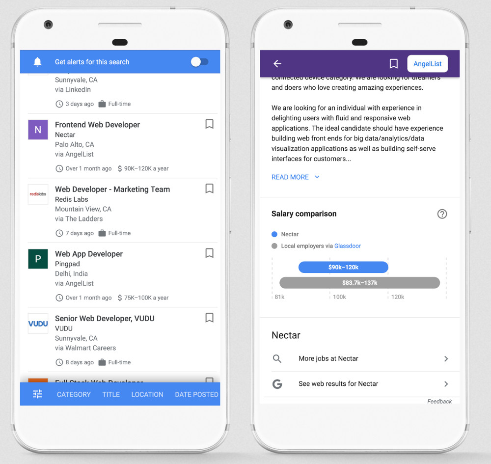 Google Jobsuche: jetzt mit Informationen zum Gehalt