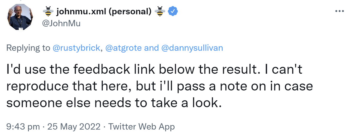 John Müller von Google antwortet auf Frage wegen gesponserten Inhalten in Featured Snippet