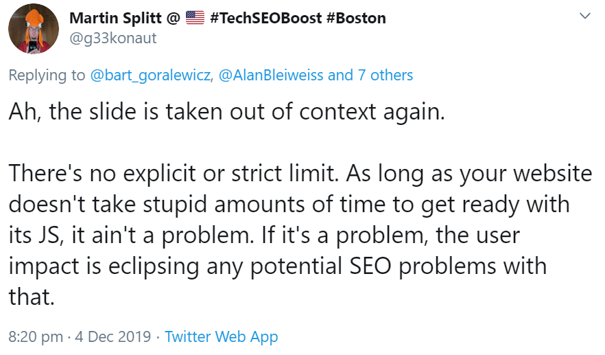 Google: keine expliziten Limits für JavaScript