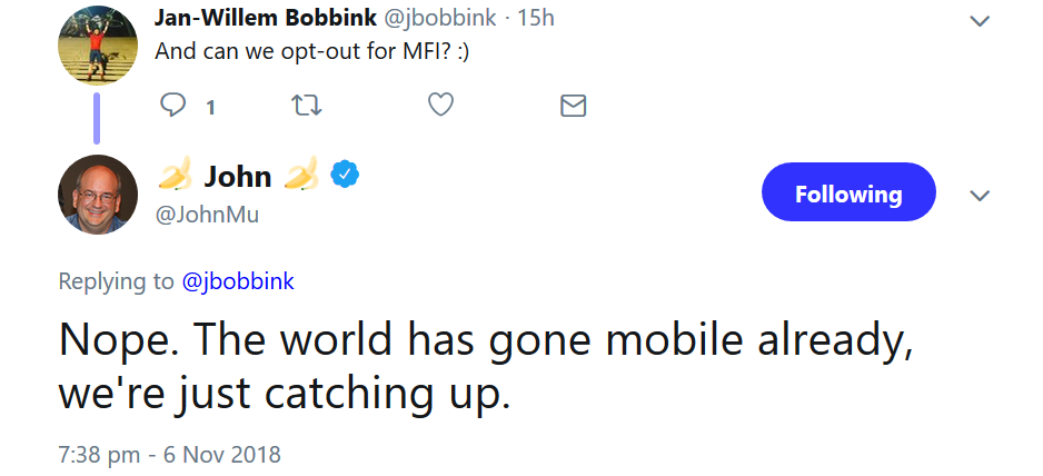 Google: Kein Opt-Out aus Mobile First möglich