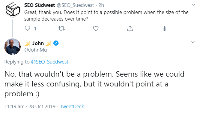 Google: kein Grund zur Sorge, wenn die Zahl der URLs im Bericht zur Mobilfreundlichkeit sinkt