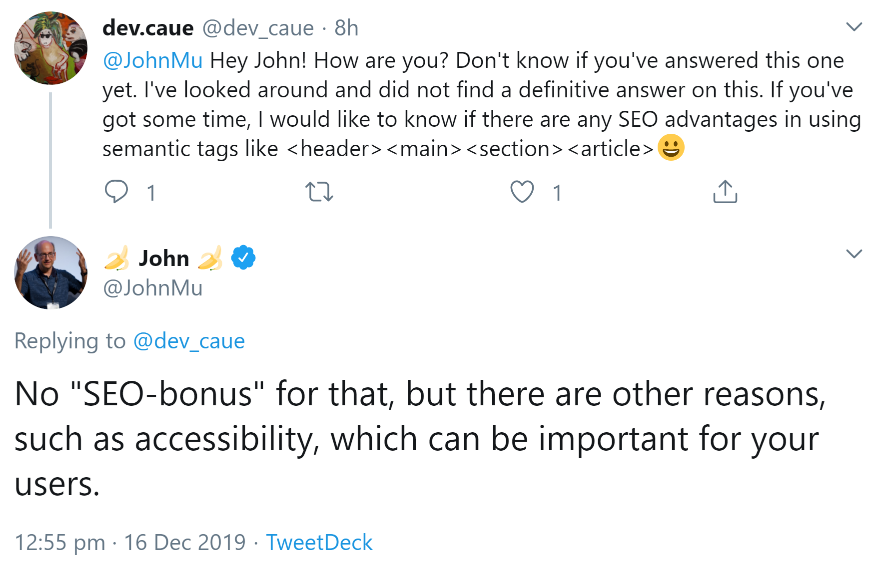 Google: kein Rankingbonus für semantische HTML-Tags