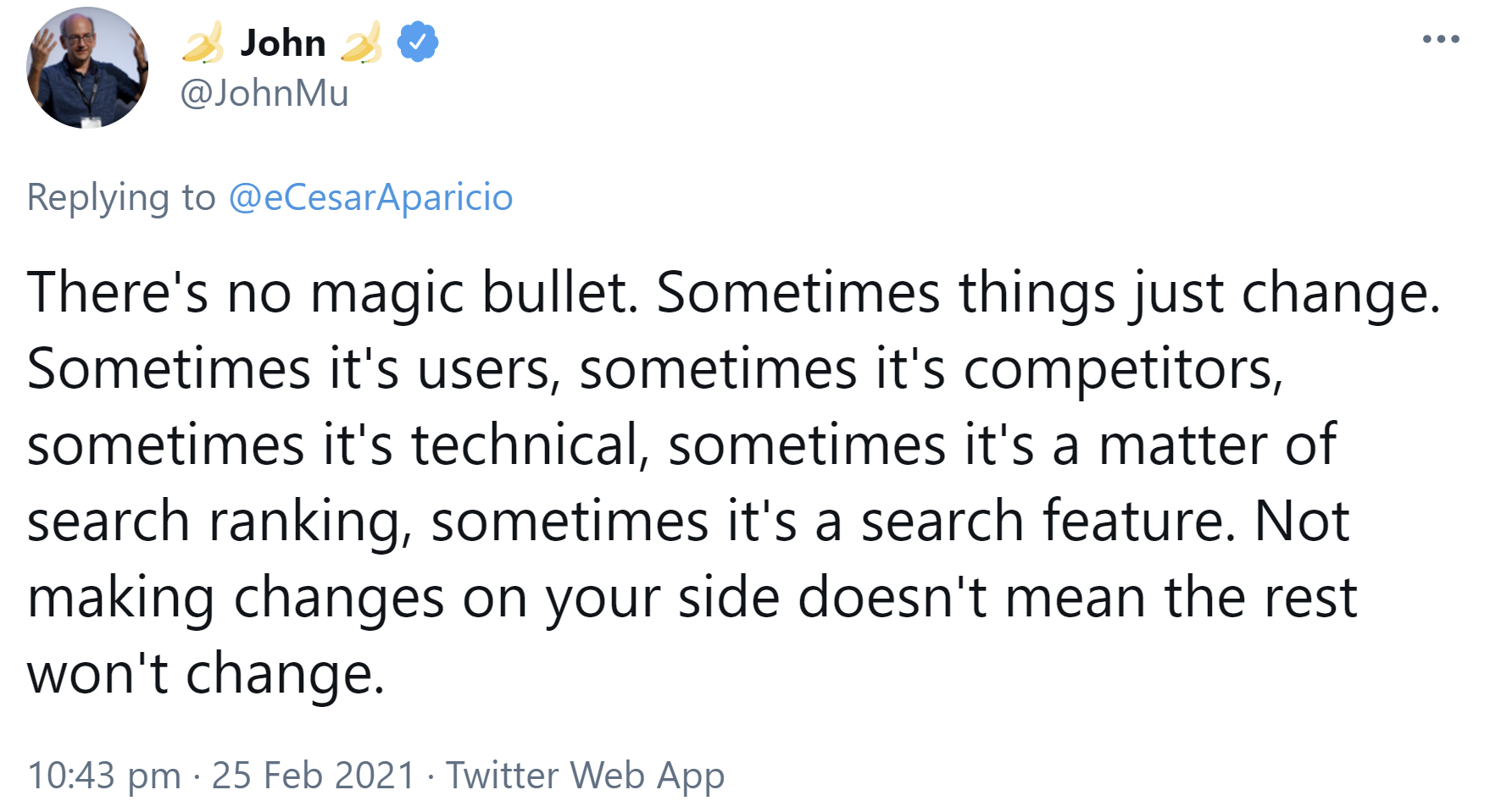 Google: keine Änderungen sind auch keine Lösung