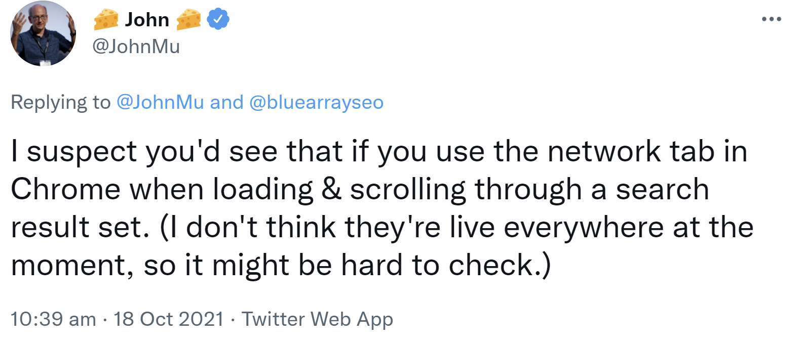 Google: Das Laden der Suchergebnisse kann im Netzwerk-Tab des Chrome-Browsers nachvollzogen werden