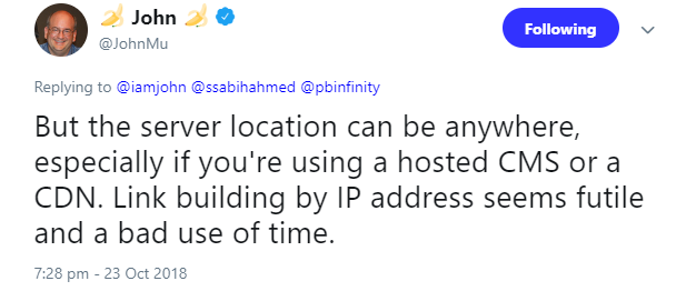 Google: Linkaufbau anhand von IP-Adressen ist Zeitverschwendung