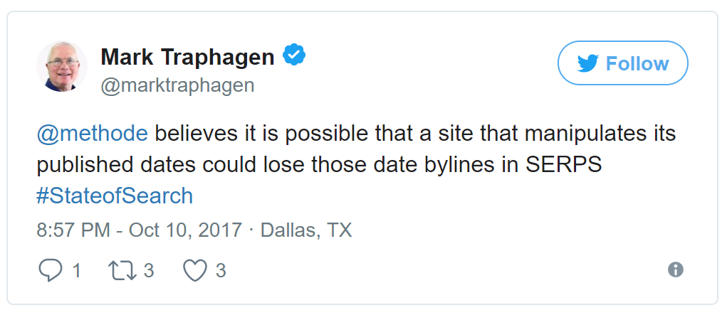 Google: Die Manipulation des Datums kann zu einer Penalty führen