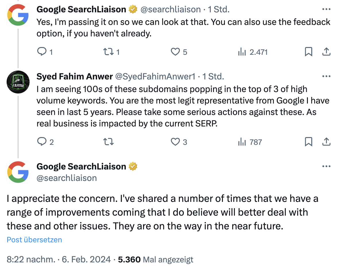 Google: Maßnahmen zur Verbesserung der Suchergebnisse kommen bald